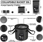 35Pcs Car Wash Detailing Kit Cleaning Kits with Foam Gun Sprayer Collapsible Bucket Brush Large Wash Mitt Towels Complete Interior Exterior Car Washing Supply Set Black - Image 4