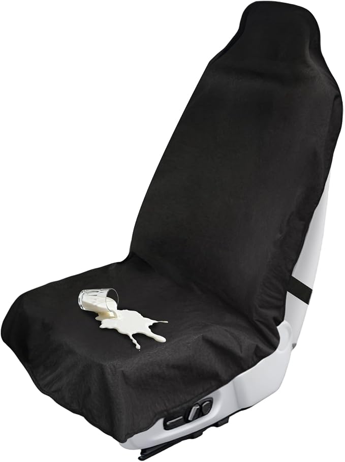Waterproof Car Seat Cover Towel, Universal Fit Seat Protector for Cars and Small SUVs Anti-Slip Front Seat Protectors for Gym, Pets & Travel, Black, Machine Washable by Unknown