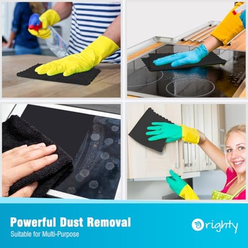 Orighty Microfiber Cleaning Cloth Bulk, 150 Pack Shop Towels 12x12in, Black - Image 7