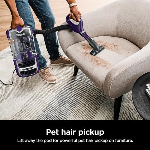 Shark Lift-Away Upright Vacuum, PowerFins, No Hair Wrap, Eggplant, ZD201 - Image 3