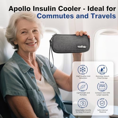 apollo walker Insulin Cooler Travel Case Diabetic Medication with Ice Packs and Insulation Liner insulin cooler travel case tsa approved - Image 5
