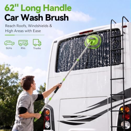 Ordenado 62" Car Wash Brush with Long Handle, 6Pcs Car Wash Kit Exterior - Image 2