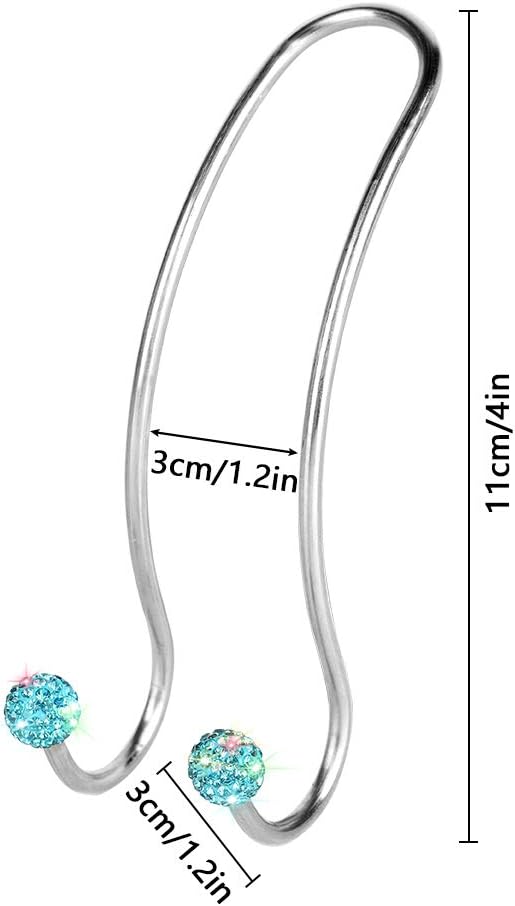 SAVORI Auto Hooks Bling Car Hangers Organizer Seat Headrest Hooks Strong and Durable Backseat Hanger Storage Universal for SUV Truck Vehicle 2 Pack (Sky Blue) - Image 2