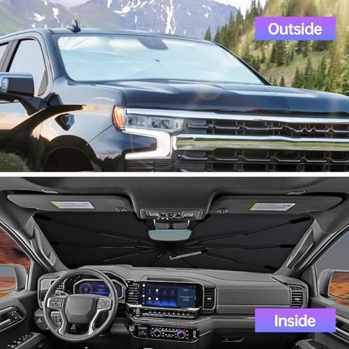 [2026 Upgraded] Windshield Sun Shade Umbrella, Car Sunshade for Trucks&SUVs - Image 4