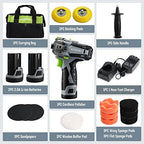 WORKPRO 12V Cordless Mini Polisher Kit, 3" Buffer & Sander - Image 2