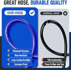Sewer Jetter Kit for Pressure Washer 50 FT, Drain Cleaner Hose with Power Washer Gun, 1/4 Inch NPT Corner, Rotating and Button Nose Sewer Jetting Nozzle,Waterproof Tape, Pearl Corsage Pin, Spanner - Image 2