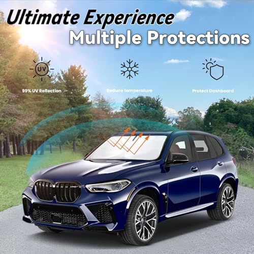 Windshield Sun Shade for BMW X5 2026 2025-2019 - Image 3
