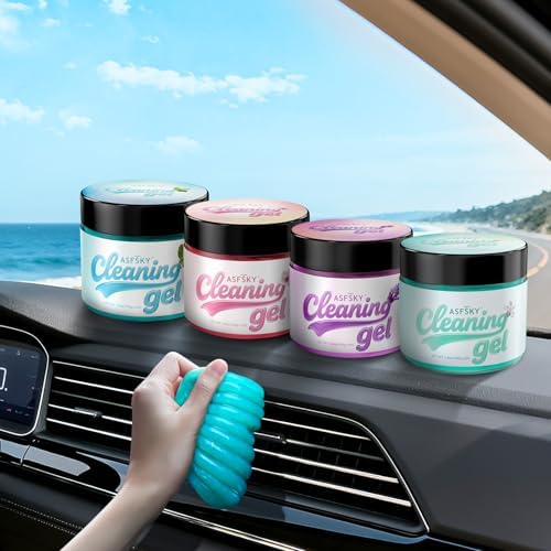 ASFSKY Car Cleaning Gel Universal Cleaning Putty Aromatherapy Scent 4 Pack by ASFSKY
