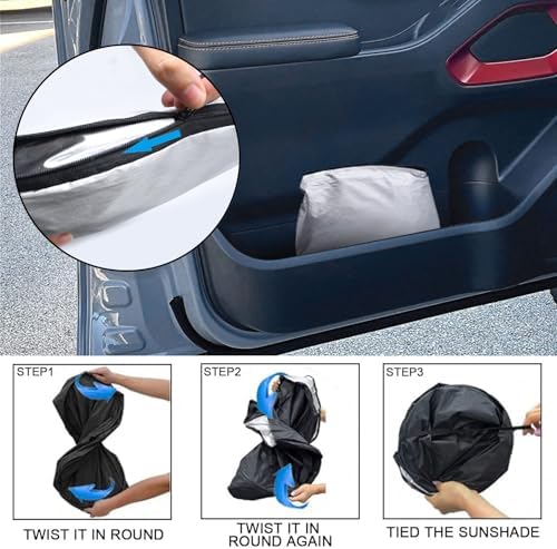 Foldable Front Windshield Sunshade fit for Nissan Frontier 2022-2026 - Image 4