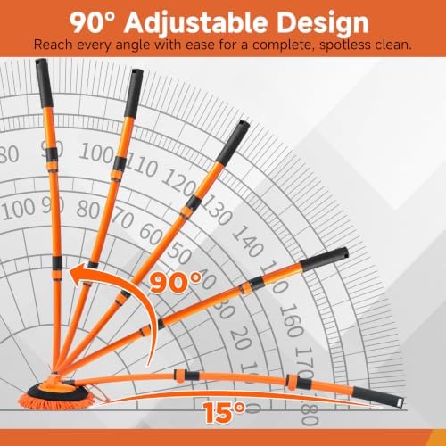 FIXFANS Pressure Washer Foam Cannon Gun, Car Wash Brush with Long Handle - Image 6