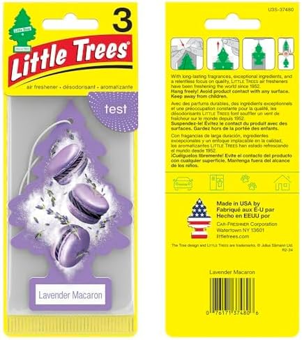 LITTLE TREES Car Air Freshener | Hanging Tree Provides Long Lasting Scent for Auto and Home | 24 Air Fresheners |Lavender Macaron - Image 2