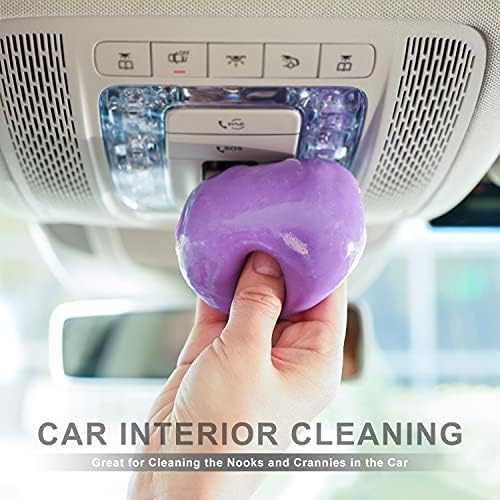 TICARVE 2Pack Cleaning Gel for Car Putty Car Vent Cleaner Cleaning Putty Gel Auto Tools Car Interior Cleaner Dust Mud for Cars and Keyboard Cleaner Slime Purple (320g/11.2oz) - Image 2