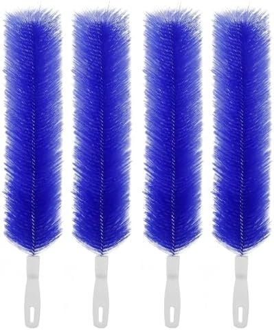 Fan Cleaner Brush with Bendable Microfiber Head, Washable & Reusable Dust Remover, ldeal for Fans Air Conditioning, Car Vents & Curtain (Blue 4PCS) by UUJQAC