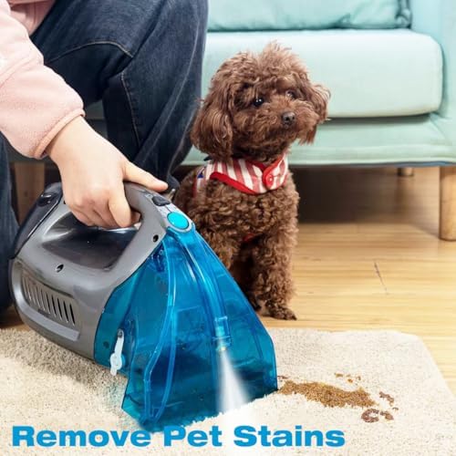 Hausmeister Hydroflex Carpet Cleaner Machine, Upholstery Cleaner Machine for Couch, Car Seats & Pet Stains, 500W Powerful Handheld Deep Cleaner with 3 Brush Heads (Machine Only) - Image 2