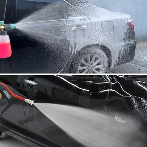 Sooprinse Pressure Washer Gun with Foam Cannon Snow Foam Lance, Short Pressure Washer Gun with Foam Cannon with 1/4 Inch Quick Connector, Power Washer Foam Blaster with Car Wash Mitt, 4000 PSI,1 Liter - Image 6