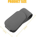 AICEL 2PCS Sunglasses Holders for Car Sun Visor, Magnetic Clip, Gray | Leather Eyeglasses Hanger Mounter, Magnetic Glasses Holder and Ticket Card Clip, Car Accessories, Universal Fit - Image 2