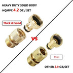 HQMPC Garden Hose Quick Connect Solid Brass Quick Connector Garden Hose Fitting Water Hose Connectors 3/4 inch GHT (2SETS) - Image 5