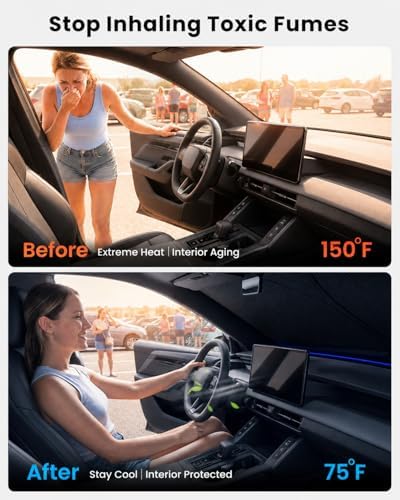 REEVAA Car Windshield Sun Shade for Toyota RAV4 2026 - Image 2
