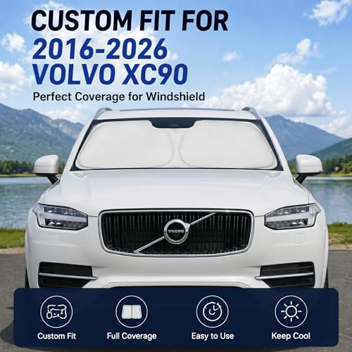 Custom Fit Windshield Sun Shade for Volvo XC90 XC-90 2016-2026 - Image 2