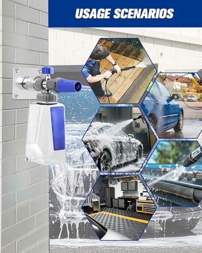 Foam Cannon Holder 2 Pack, Stainless Steel Foam Cannon Wall Mount with 1/4" Quick Connect, Pressure Washer Tip Holder for Garage, Heavy-Duty Foam Cannon Mount with Screws & 3M Adhesive Pads - Image 4