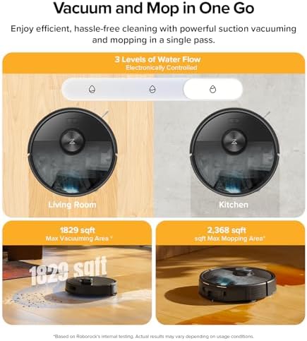roborock Robot Vacuum Mop with LiDAR, 10000Pa, Anti-Tangle, 7–9 Weeks - Image 6
