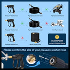 Saker High Pressure Washer Gun with 5 Color Quick Connect Power Washer Sprayer Nozzles,Only Compatible with High-Pressure Water Pipes of M22-14mm Diameter - Image 2