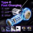 Wansimoo Handheld Car Vacuum Cleaner,25000PA Strong Cyclonic Suction Mini Vacuum Portable Cordless with Digital Display for Car, Home, Office, Kitchen (Gold) - Image 3