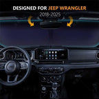 for 2018-2026 Jeep Wrangler - Premium Sunshade for Wrangler JL JLU & 2020-2026 Jeep Gladiator, Front Windshield Sun Shade Blocks UV Rays Foldable Visor with Storage Pouch - Image 2