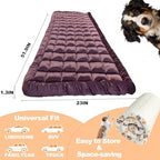 Dog Car Seat Cover for Back Seat, Purple Flannel Pet Bed Mat, Non-Slip Waterproof Bottom, Washable Dog Bed & Seat Protector for Cars SUVs Trucks, Fits Backseat Extenders, 59.1 x 23 Inches - Image 3