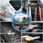 43Pcs Car Wash Detailing Kit Cleaning Kits with Foam Gun Sprayer Long Handle Mop Car Vacuum Drill Brush Large Wash Mitt Towels Complete Interior Exterior Car Washing Supply Set Blue - Image 7