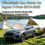 Windshield Sun Shade for Jaguar F-Pace 2016-2025 Foldable Car Front Window Sunshade Double Layer 240 T Sun Visor Protector Reflective Cover Block UV Rays & Sun Heat Keep Your Car Cooler - Image 2