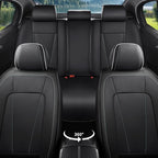 Car Seat Covers Full Set Custom Fit For Kia Sportage 2005-2026 ,Black&White | Premium Faux Leather, Waterproof, Anti-Slip, Airbag Compatible, Breathable, Car Seat Protectors, 2 Rows 5 Seats - Image 3