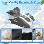Ergonomic Memory Foam Wedge Pillowfor Back, Neck & Leg Support -Reading, TV, and Bed Rest Comfortcushion,Black - Image 7
