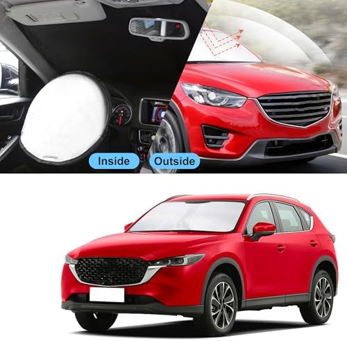 TINGLU Sun Shade for Mazda CX-5 CX5 2013-2016 Accessories Windshield Sun Shade Window Shade UV Rays Protection Sun Visor Cover with Steering Wheel Sunshade Storage Bag - Image 6