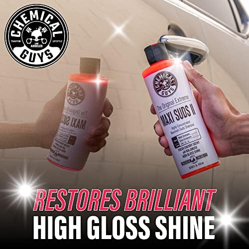 Chemical Guys CWS_101_16A Car Wash, Dry & Shine Bundle - Maxi-Suds II Foaming Car Wash Soap, 16 oz, Cherry Scent + After Wash Gloss Boosting Drying Aid (16 oz) (2 Items) - Image 5