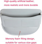 Seat Gap Organizer Car Seat Console Organizer Front Seat Side Storage Bag Center Console Side Pocket Car Seat Crevice Storage Seat Gap Filler Between Seat Storage Pouch（Beige） - Image 6