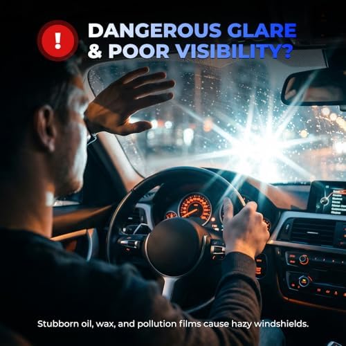SGC Professional Cleaner Paste for Cars Glass Clear Vision Pro – Heavy Duty Degreaser, Removes Stubborn Oil Film & Water Spots on Windshields, Mirrors (Safe for Tinted Windows)(5.3 oz) - Image 2