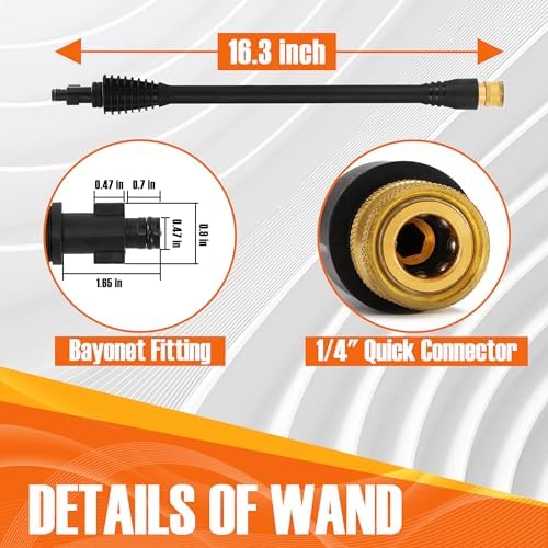 JOEJET Pressure Washer Spray Gun with Extension Wand and 5 Nozzle Tips - Image 6