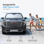 2026 Upgraded Windshield Sun Shade Umbrella for GMC Sierra 1500 [Precision Custom Fit, Superior UV & Heat Block] Cooling Tech Fabric, Durable Foldable with Storage Bag, Fits 2000-2026 - Image 2