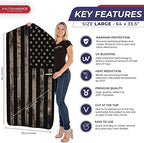 Autoamerics 1-Piece Windshield Sun Shade Brown Camo American Flag USA Design - Foldable Car Front Window Sunshade for Most Sedans SUV Truck - Blocks Max UV Rays and Keeps Your Vehicle Cool - Large - Image 2