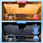 for Umbrella Sunshade for Car Windshield Hyundai Palisade 2020-2026 Custom Fit Windshield Sun Protector Cover 6-Layer Heat-Resistant Fabric, Ultra-Strong Fiberglass Frame (for 2020-2026 Palisade) - Image 2