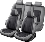 Car Seat Covers Full Set Fit For Hyundai Accent 1999-2022 ,Gray&Black | Premium Faux Leather, Waterproof, Anti-Slip, Airbag Compatible, Breathable, Car Seat Protectors, 2 Rows 5 Seats - Image 2
