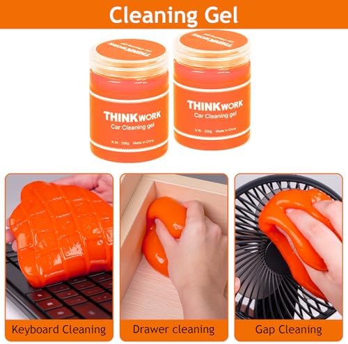 THINKWORK Windshield Cleaner Tool, Car Detailing Kit Interior, Car Cleaning Kit Interior and Exterior Detail Brush, Auto Supplies & Accessories for Men Women - Image 4