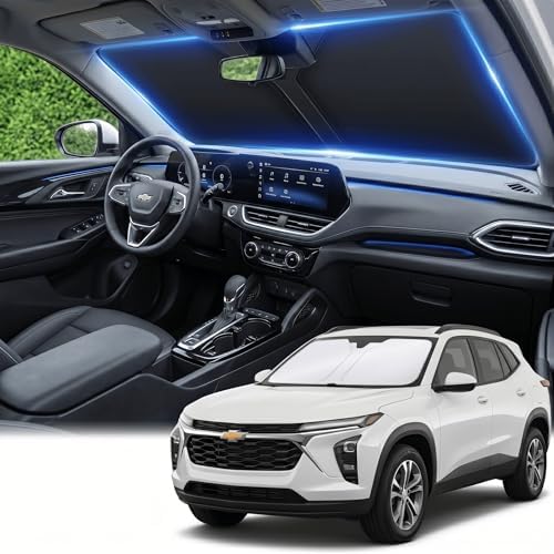Windshield Sun Shade for Chevy Chevrolet Trailblazer 2021-2024 2025 2026 Sunshade Front Window Shade Custom Fit Trailblazer Accessories Sun Visor Foldable Shade Blocks UV Rays Accessories by AuyNeas