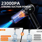Handheld Vacuum Cleaner Cordless, 23000Pa Powerful Car Mini Vacuum Cleaner, Rechargeable Portable Lightweight dust Catcher for Home Car Carpet Stairs Pet Hair Deep Cleaning（Black-Silvery） - Image 2
