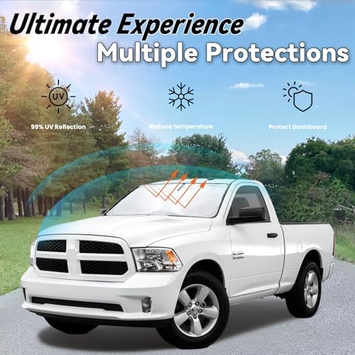 Windshield Sun Shade for 2011-2018 Dodge Ram 1500 - Image 3