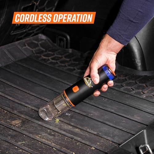 Armor All AA07V2 0901 Cordless Car Vacuum Handheld Mini Vacuum Cleaner for Car Interior Home, Orange - Image 3