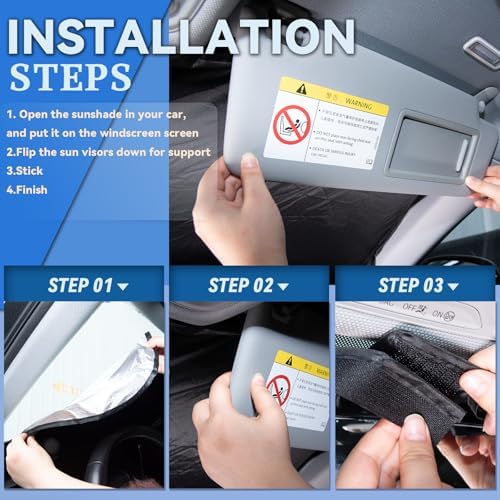 Windshield Sun Shade for 2018-2023 Hyundai Kona - Image 4