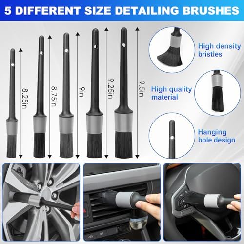 THINKWORK Windshield Cleaner Tool, Detailing Kit Interior with Brush Set - Image 4