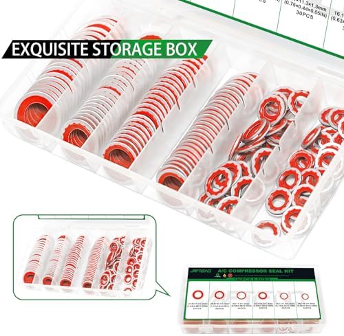160PCS A/C Compressor Port Bonded Seal Gasket Kit, A/C Seal Washers - Image 6